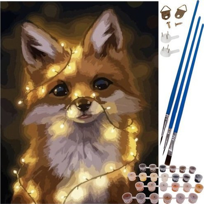 Set pikture me numra Maaleo Fox 22782, 40x50cm, kanavacë, shumëngjyrësh