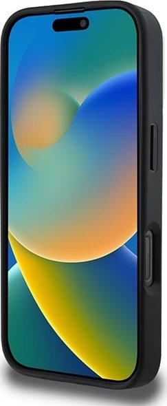 Kapak telefoni DKNY PU Leather MagSafe për iPhone 16 Pro Max, me katrorë, i zi