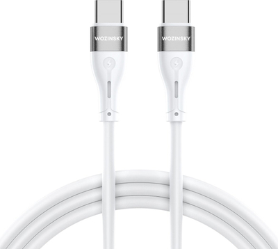 Кабел за полнење Durable Flexible USB C во USB C, PD 65W, 2m, бел