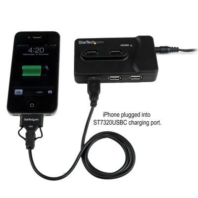 Qendër USB Startech, 6 porte, USB 3.2/2.0, e zezë