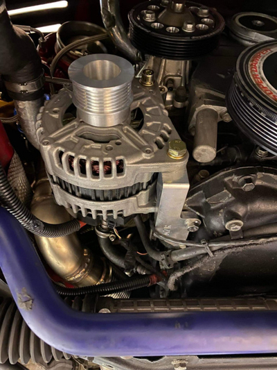 Alternator Mazur Garage MZR 180A JZ BBR, komplet montimi, për Toyota 1JZ 2JZ, gri