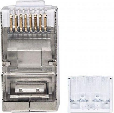 Konektorë RJ45 Intellinet 790680, Cat6A STP, 90 copë, argjendtë