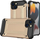 Maskë mbrojtëse Hurtel Hybrid Armor për iPhone 13, hibride, gold