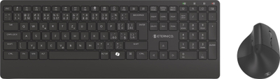 Set tastierë dhe maus wireless Eternico KS4250, CZ/SK, me maus vertikal ergonomik, i zi
