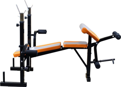 Stol fitness MASTER Rambo 3, i rregullueshëm, për shtangë të madhe, i zi