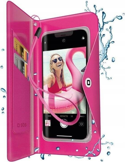 Mbulesë telefoni SBS Universal Book Case, që s’e kap shumë uji, transparente