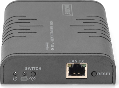 Marrës HDMI KVM IP Digitus DS-55529, Full HD 1080p, i zi