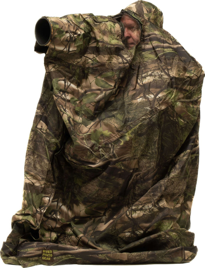 Mbulesë kamuflazhi Buteo Photo Gear Bag Hide, poliester rezistent ndaj ujit, për gjueti dhe fotografi natyre, jeshile kamuflazh