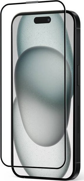 Xham mbrojtës Crong Tempered Glass 9H, Full Screen, për iPhone 15 Plus