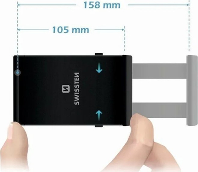 Mbajtëse telefoni Swissten T1 CD1, për hapësirën e CD-së në makinë, universale, e zezë