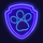 Llambë nate TelForceOne Paw Patrol Paw OW-130246, LED neon, 40x40cm, blu