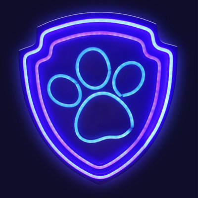 Llambë nate TelForceOne Paw Patrol Paw OW-130246, LED neon, 40x40cm, blu