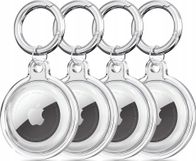 Set mbrojtës silikon Tech-Protect Icon për Apple AirTag, 4 copë, transparent
