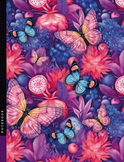 Fletore Fresh Butterflies, 128x165mm, 48 fletë, me vija