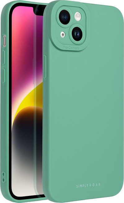Mbrojtëse telefoni Roar Luna për iPhone 14 Plus, TPU, kompatibile me karikim wireless, jeshile