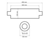 Qetësues sportiv qendror TurboWorks, 2.5", 300mm, çelik inox argjendtë
