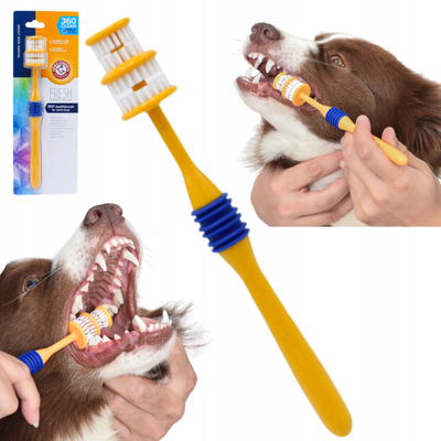 Furçë dhëmbësh për qen Arm &amp; Hammer Fresh 360°, për qen të mesëm dhe të mëdhenj, dizajn 360°
