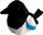 Lodër pelushi Beppe Eurasian Magpie 13959, 13cm, bardh e zi