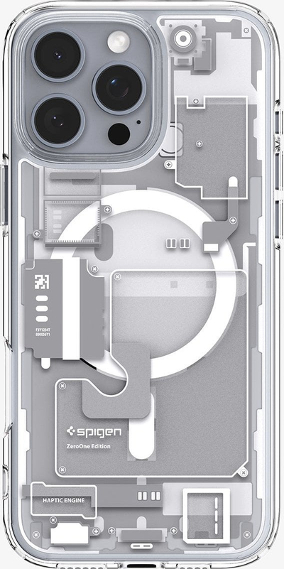 Kapak telefoni Spigen Ultra Hybrid MagSafe Zero One për iPhone 16 Pro Max, transparent, i bardhë