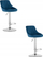 Tabure bar LEOBERT Kast, set 2 copë, 54x40x49 cm, kadife blu navy, bazë kromi