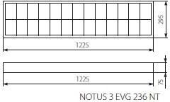 Llambë industriale Kanlux Notus 3 EVG 236 NT, 2 x 36 W, G13, IP20, e bardhë