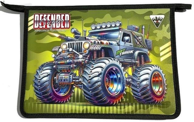 Dosje me zinxhir Fresh Folder Bag A4+, motiv Monster Truck, shumëngjyrëshe