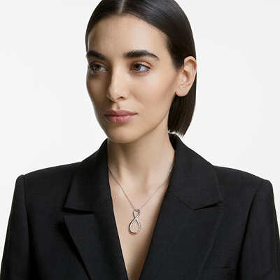 Qafore për femra Swarovski, e argjendtë