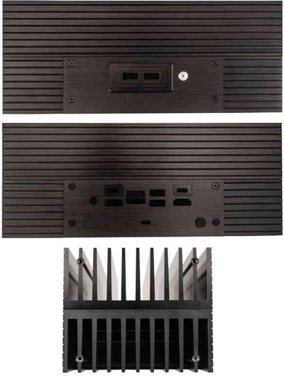 Kuti kompjuterike Akasa Turing TN A-NUC68-M1B, për Intel NUC 11, ftohje pasive, alumini, e zezë