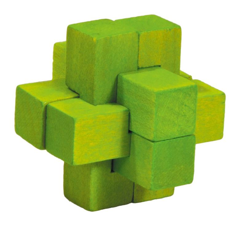 Iq Test Display Multi Colored Wooden 3d Puzzles - Fridolin