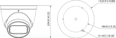 Kamerë sigurie Dahua HAC-HDW1801T-Z-A-27135-S2, 4K Starlight, lente variofokale të motorizuara, e bardhë