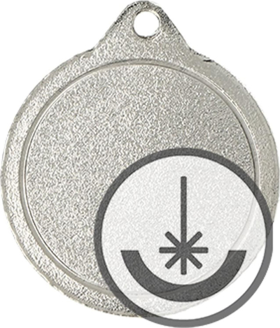 Medalje sportive Victoria Sport RMI 13678891, me gravim me lazer, metalike, ngjyrë argjendi