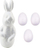 Set kreativ LEAN Toys për Pashkë, lepur stiropori 15 cm, 3 vezë stiropori 5 cm, me bojëra