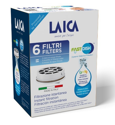 Filter për pastrim të ujit Laica Fast Disk FD06A, 6 copë