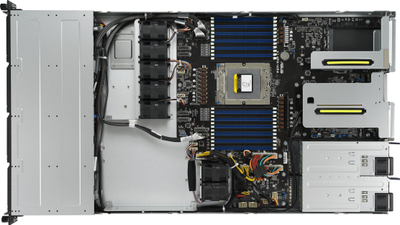 Server rack ASUS RS500A-E12, 1U, 4 bay NVMe, ngjyrë argjendtë