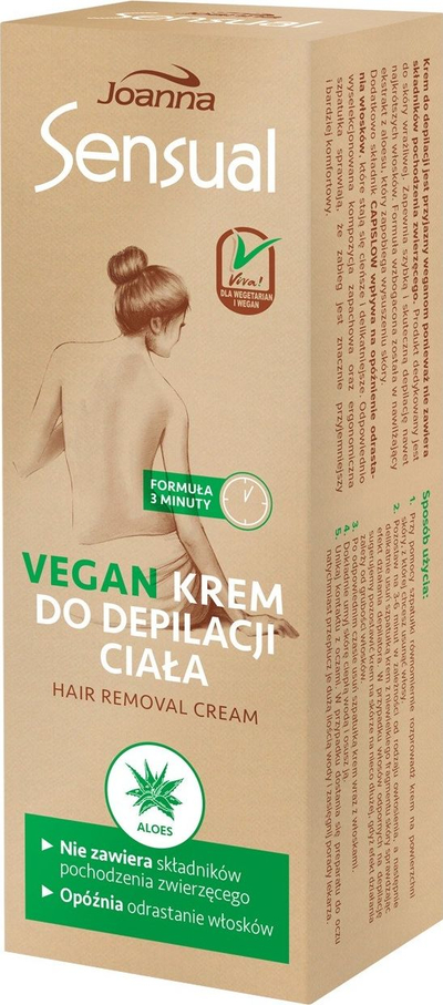 Krem ​​depilues trupi Joanna Sensual vegan aloe, 100g