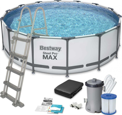 Pishinë Bestway Steel Pro Max 5612X, 427cm, set 12 në 1, blu