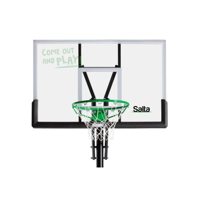 Kosh basketbolli Salta Center Standing, i lëvizshëm, 125 cm x 371 cm, i zi
