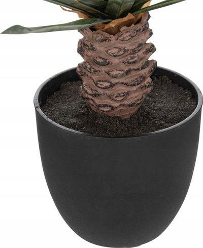 Palmë artificiale Atmosphera Rivi, 52cm, vazo çimento, e zezë