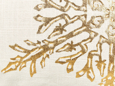 Set jastëkësh dekorativë për Krishtlindje, 45x45cm, pambuk, të bardhë me ari