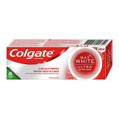 Pastë dhëmbësh Colgate Max White Ultra Active Foam kCLG093, 50 ml