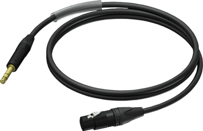 Kabllo audio Procab PRA723, jack 3.5mm në XLR, 1.5m, e zezë