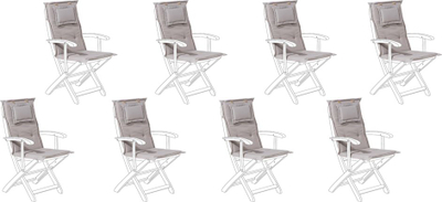 Set jastëkësh karrigje MAUI, 8 copë, 40 x 54 cm, taupe
