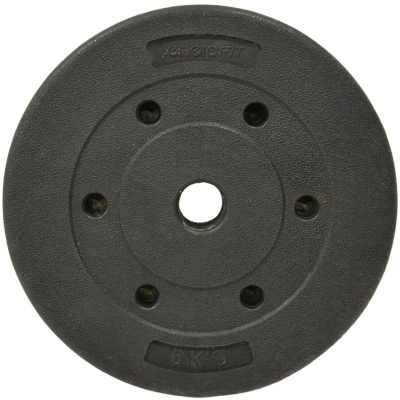 Disk peshe EB Fit beton, 5 kg, vrimë 28 mm, i zi