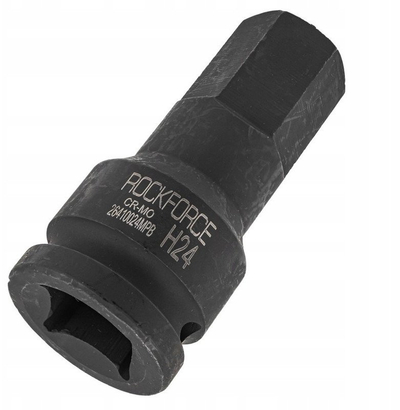 Bit çelës goditës Rockforce H24, 24mm Allen, lidhje 3/4", i zi