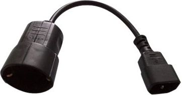 Adapter kabllo energjie Eaton SCHUKO CEEADAPT, IEC320 C14 në prizë SCHUKO, i zi