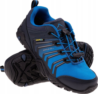 Këpucë trekking për kalamaj Elbrus Erimley Low WP Jr, softshell, që s’i hyn uji, blu