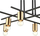 Llambadar tavanor Netlighting industrial retro, 6xE27, metal, bronz e zi