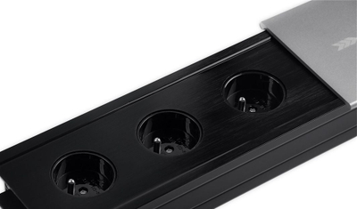 Prizë rrëshqitëse tavoline Spacetronik SPS-S33S, 3x FR, 1.5m, argjendi e zezë