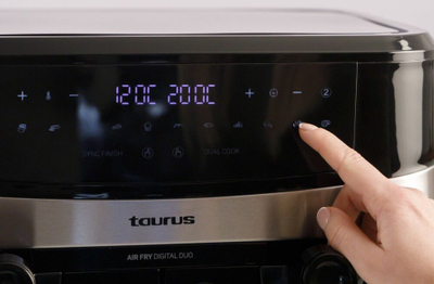 Fritezë pa vaj Taurus Digital Duo AF2600D, 2x4.5L, 2600W, e zezë