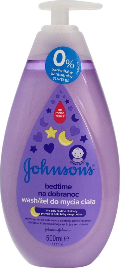 Xhel dushi për bebe Johnsons Baby Bedtime, për trup, me erë relaksuese, 500ml